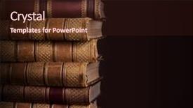  Presentation with ancient - PPT layouts enhanced with pile of ancient books background and a wine colored foreground