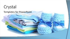  Presentation with baby clothes - Audience pleasing slide deck consisting of happy sad face - pretty teenage girl standing confused backdrop and a gray colored foreground