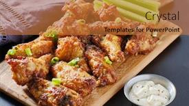  Presentation with bbq chicken - Amazing presentation design having pile-of-bbq-garlic-bone backdrop and a red colored foreground