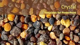  Presentation with pollen - Presentation consisting of pile-of-bee-pollen background and a tawny brown colored foreground