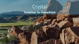  Presentation with rocks - Slide set consisting of pile-of-big-rocks background and a  colored foreground