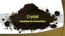  Presentation with soil - Presentation having pile of black fertile soil background and a wine colored foreground