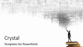  Presentation with knowledge - Amazing theme having pile of books representing success backdrop and a  colored foreground