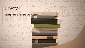  Presentation with doodle - Amazing PPT layouts having pile of books with math backdrop and a lemonade colored foreground