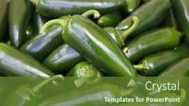  Presentation with jalapeno - Beautiful PPT layouts featuring pile-of-bright-green-jalapeno backdrop and a tawny brown colored foreground
