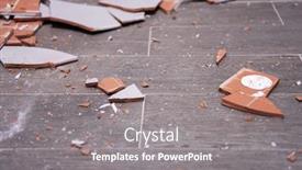  Presentation with ceramic tiles - Slides having pile-of-broken-ceramic-tiles background and a gray colored foreground