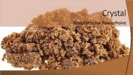  Presentation with sugar - Audience pleasing slide deck consisting of pile of brown dark sugar backdrop and a coral colored foreground