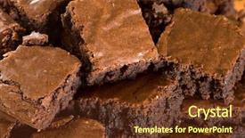  Presentation with cake brownies - Slides enhanced with pile of brownies background and a tawny brown colored foreground