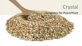  Presentation with pile - Presentation theme enhanced with pile-of-buckwheat-on-white background and a lemonade colored foreground