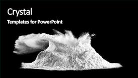  Presentation with flour - Audience pleasing slide deck consisting of pile of bursting flour on dark background backdrop and a black colored foreground