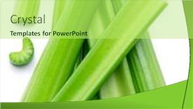  Presentation with celery - Theme enhanced with pile-of-celery-ribs-isolated background and a yellow colored foreground