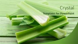  Presentation with celery - Theme enhanced with pile-of-celery-ribs-isolated background and a  colored foreground
