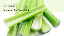  Presentation with celery - Slides featuring pile-of-celery-ribs-isolated background and a blonde colored foreground