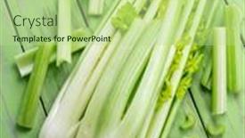 Presentation with healthy food - PPT layouts enhanced with pile-of-celery-ribs background and a  colored foreground