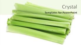  Presentation with celery - Amazing theme having pile-of-celery-ribs backdrop and a soft green colored foreground