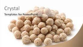  Presentation with cereal - Cool new slide deck with pile-of-cereal-bran-puff backdrop and a white colored foreground