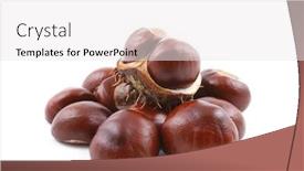  Presentation with pile - Cool new slide set with pile-of-chestnuts-isolated backdrop and a white colored foreground