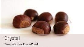  Presentation with pile - Cool new presentation theme with pile-of-chestnuts-on-white backdrop and a coral colored foreground