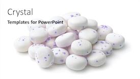  Presentation with chewing gum - Colorful slide deck enhanced with pile-of-chewing-gum-isolated backdrop and a white colored foreground