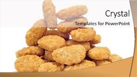  Presentation with nuggets - Cool new PPT theme with pile of chicken nuggets backdrop and a white colored foreground