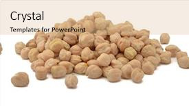  Presentation with chickpea plant - Beautiful presentation theme featuring pile of chickpea isolated backdrop and a  colored foreground
