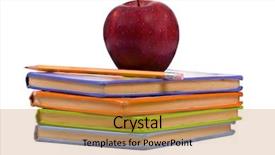  Presentation with childrens books - Presentation consisting of pile of childrens books background and a gold colored foreground