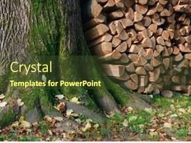 Pile Of Chopped Fire Wood PPT template 23 | CrystalGraphics