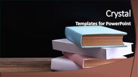  Presentation with colourful wood - Audience pleasing theme consisting of pile of closed colourful books backdrop and a black colored foreground