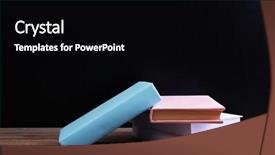  Presentation with closed - Presentation design featuring pile of closed colourful books background and a  colored foreground