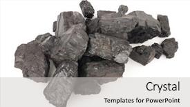  Presentation with coal - PPT theme enhanced with pile of coal background and a light gray colored foreground