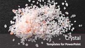  Presentation with salt - PPT theme featuring pile of coarse grained salt background and a dark gray colored foreground