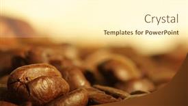  Presentation with coffee beans - Slides consisting of pile-of-coffee-beans background and a cream colored foreground