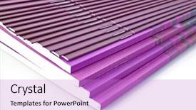  Presentation with brochure - Audience pleasing presentation design consisting of pile of color magazines isolated backdrop and a  colored foreground