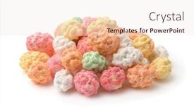  Presentation with peanuts - Audience pleasing slides consisting of pile-of-colored-sugar-coated backdrop and a sky blue colored foreground