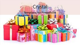  Presentation with medical pill medicine white blue - Theme enhanced with pile of colorful gifts box background and a lemonade colored foreground