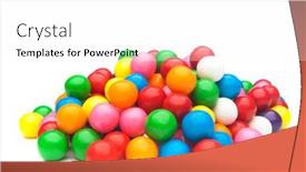  Presentation with pile - Amazing theme having pile-of-colorful-gumballs backdrop and a white colored foreground