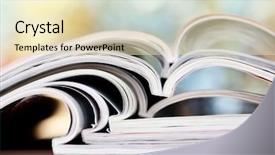  Presentation with newspapers - Amazing presentation having pile of colorful newspapers - relaxing backdrop and a lemonade colored foreground