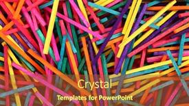  Presentation with pile - Presentation theme with pile-of-colorful-sticks background and a red colored foreground