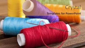  Presentation with coloured - Presentation featuring beautiful blond farm girl standing next to old wooden fence background and a coral colored foreground