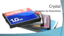  Presentation with pile - Slides consisting of pile-of-compactflash-cards background and a white colored foreground