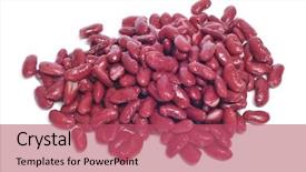  Presentation with kidney - Theme featuring pile of cooked kidney beans background and a red colored foreground