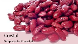  Presentation with kidney - Beautiful PPT theme featuring pile of cooked kidney beans backdrop and a red colored foreground