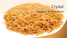  Presentation with corn flakes - Cool new slide set with pile-of-corn-flakes backdrop and a yellow colored foreground