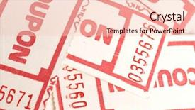  Presentation with raffle ticket - Amazing slides having pile of coupons or ticket backdrop and a lemonade colored foreground