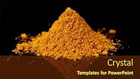  Presentation with curry powder - Slide set with pile-of-curry-powder-shot background and a tawny brown colored foreground