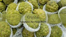  Presentation with apple - PPT layouts enhanced with pile-of-custard-apple and a yellow colored foreground