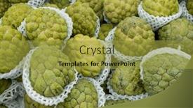  Presentation with apple - Presentation design enhanced with pile-of-custard-apple and a gold colored foreground