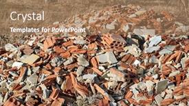  Presentation with bricks - Slide deck enhanced with pile-of-debris background and a coral colored foreground