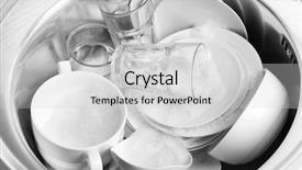  Presentation with pile - PPT theme having pile of dishes in sink background and a  colored foreground