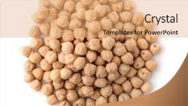  Presentation with medical pill medicine white blue - Slide deck featuring pile of dried chickpeas isolated background and a coral colored foreground